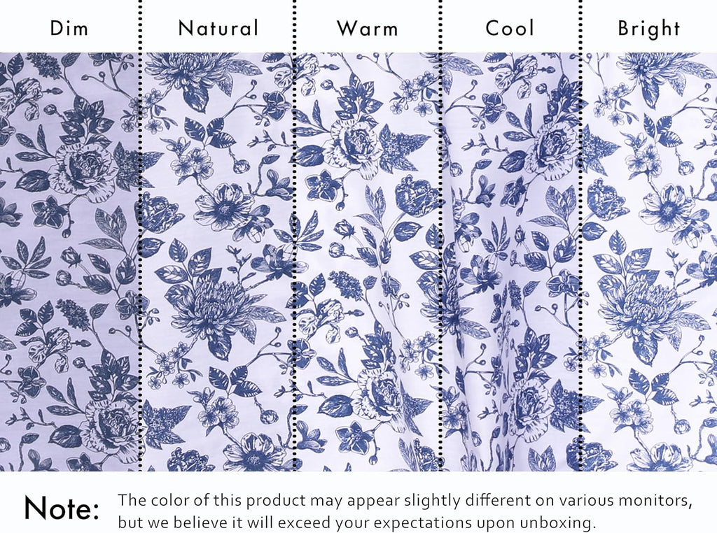 100% Cotton Percale Sheets King, Wild Flower | Cooling Bed Sheets for Hot Sleepers, Deep Pocket 16", Breathable
