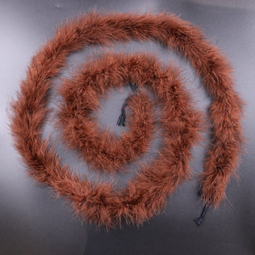 20g Coffee Fluffy Marabou Feather Boa for DIY Craft Sewing Trim Home Wedding Party Christmas Decoration - 2 Yards
