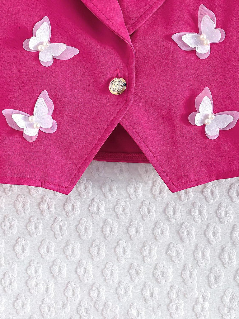 Girls 2 Piece Blazer Skirt Set Special Occasion Outfit -7