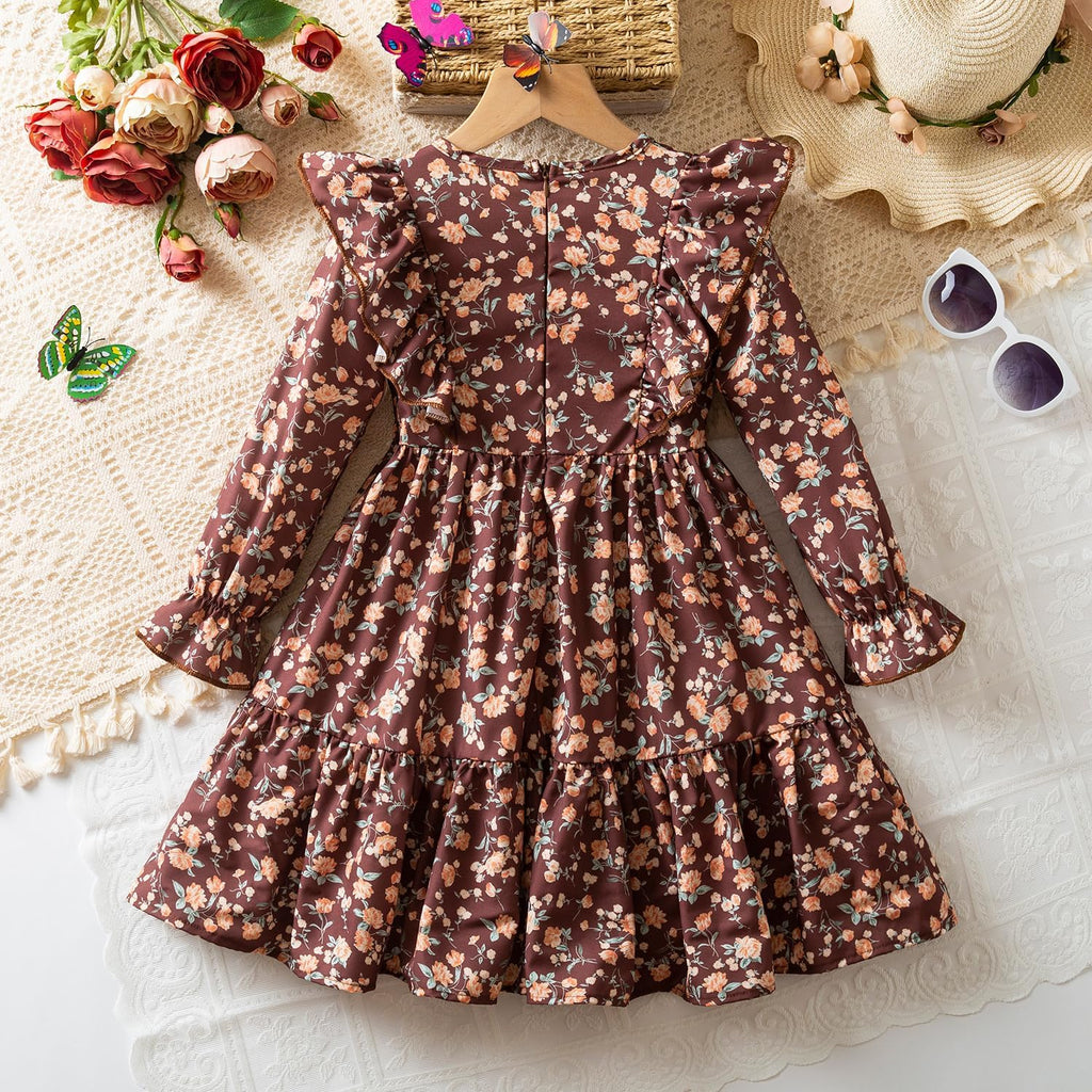 Little Girl Floral Dress Princess Girls Casaul Printed A-line Sundress