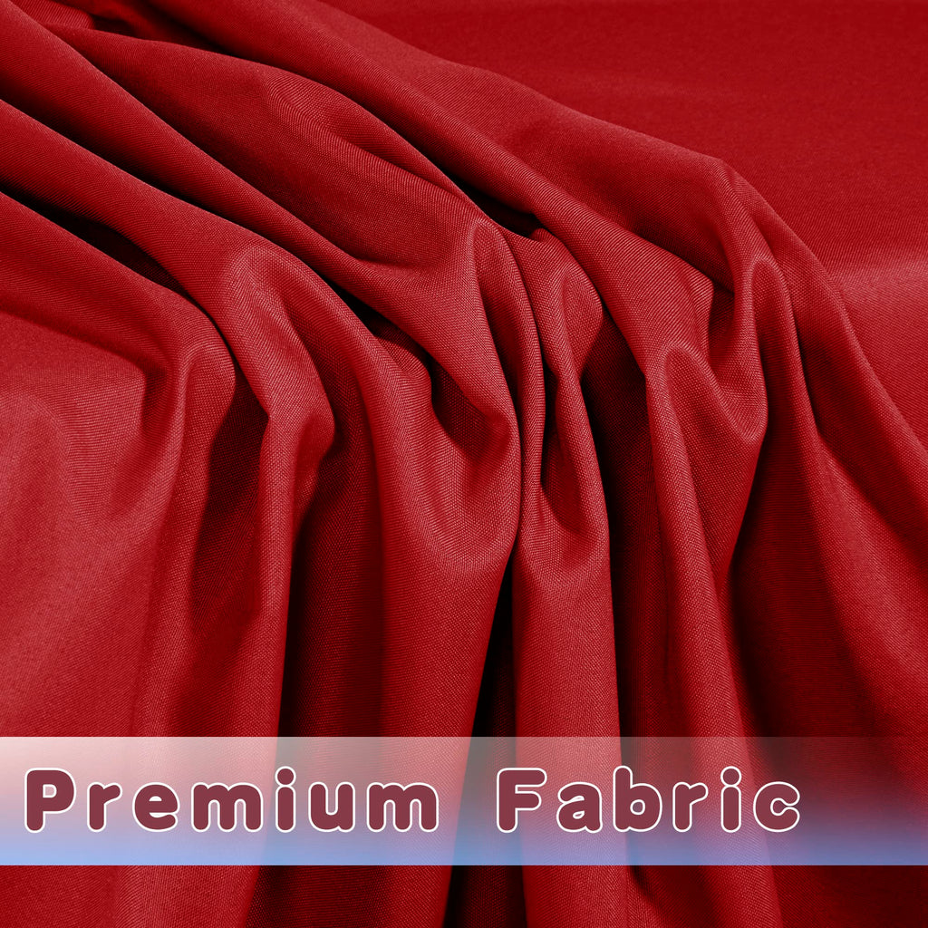 2-Pack Red Fitted Tablecloths for 6ft Tables Christmas Decor