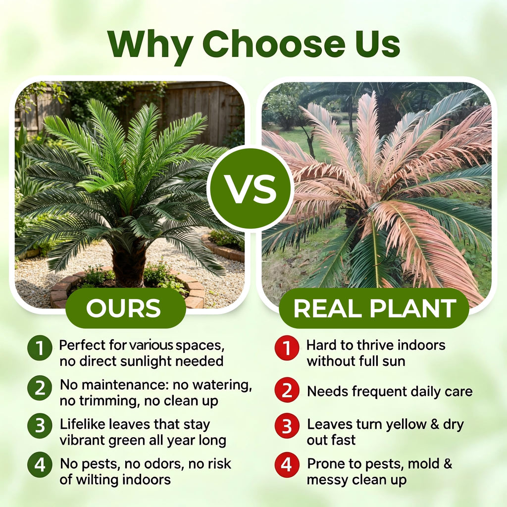4FT Potted Artificial Sago Palm Tree, Fully Assembled