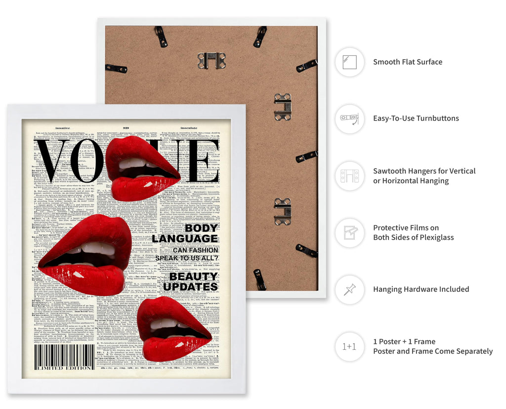 Master Fashion Poster - Body Language Print - Trendy Art - Red Lips Art - Modern Art - Gift for Women & Fashionista