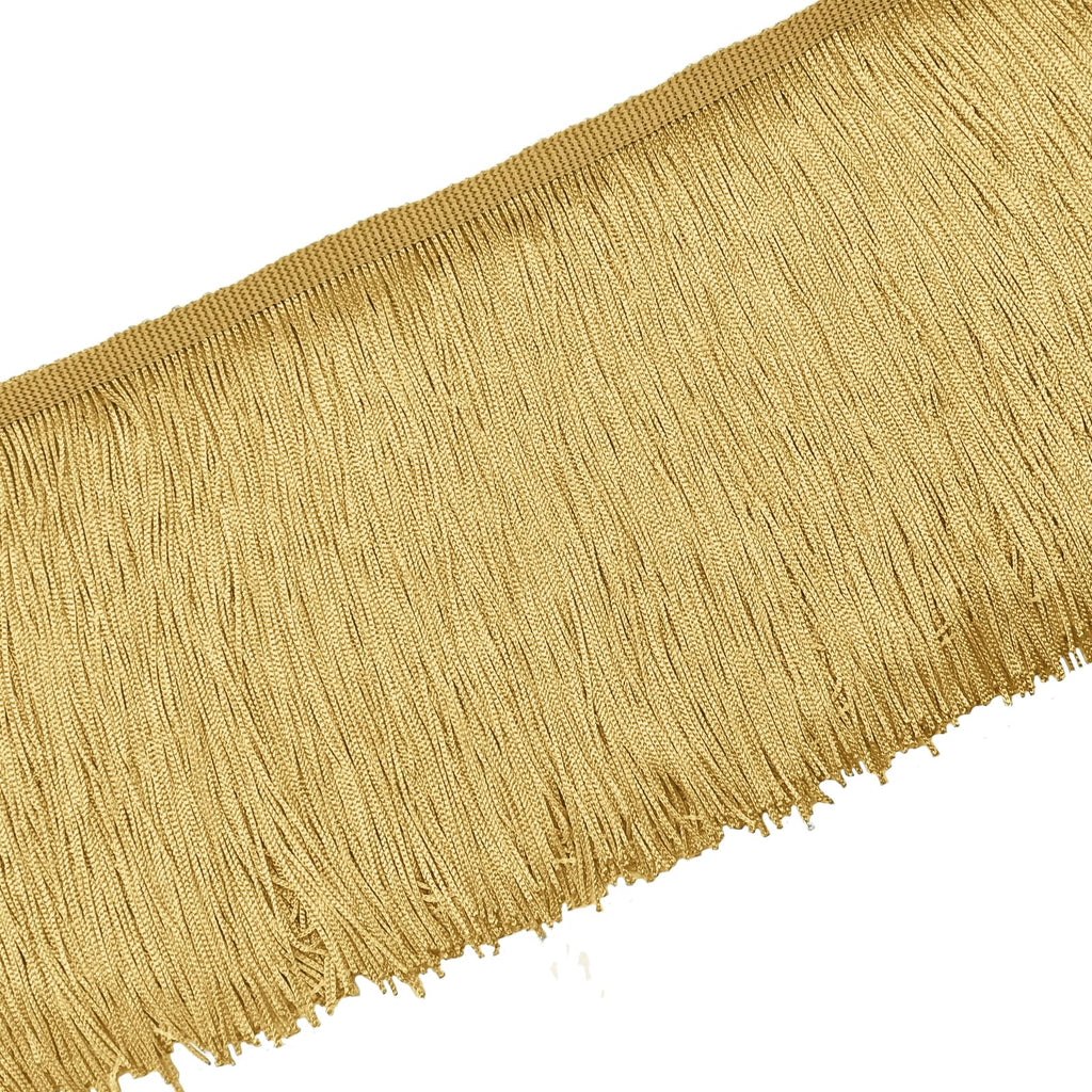 Chainette Fringe Trim, Gold, 6" Wide, 10 Yards