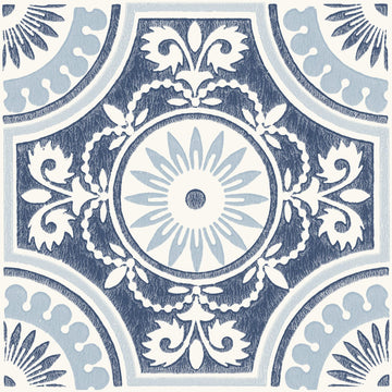 12-in by 12-in Blue Ezra Vinyl Peel & Stick Floor Tiles (10 Tiles), (10 sq.ft./Carton)