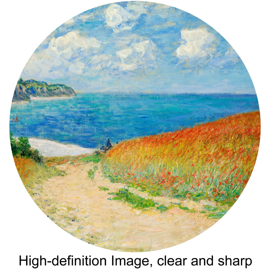 Path in the Wheat Fields at Pourville by Claude Monet Framed Size:36x30 inches, Image Size:30x24 inches World Classic