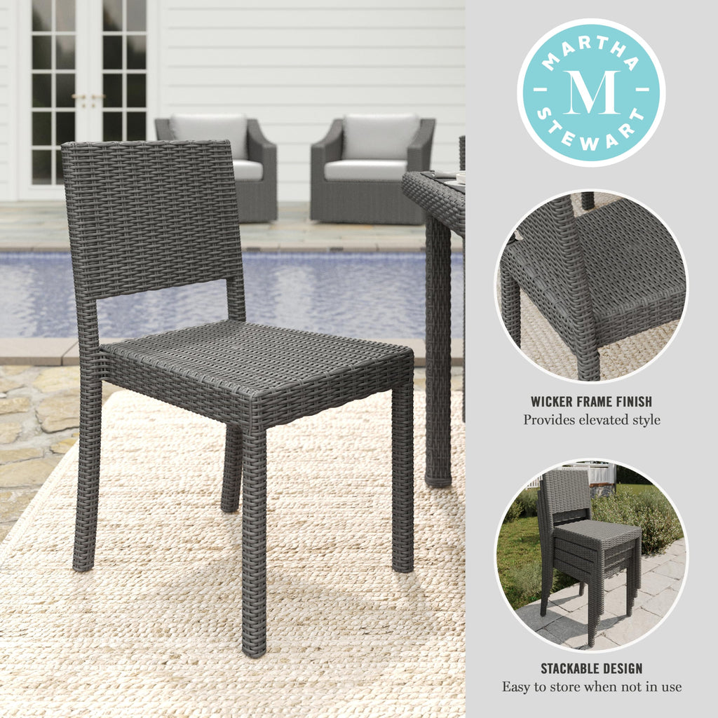 Bedford Stackable Patio Dining Chair, Gray