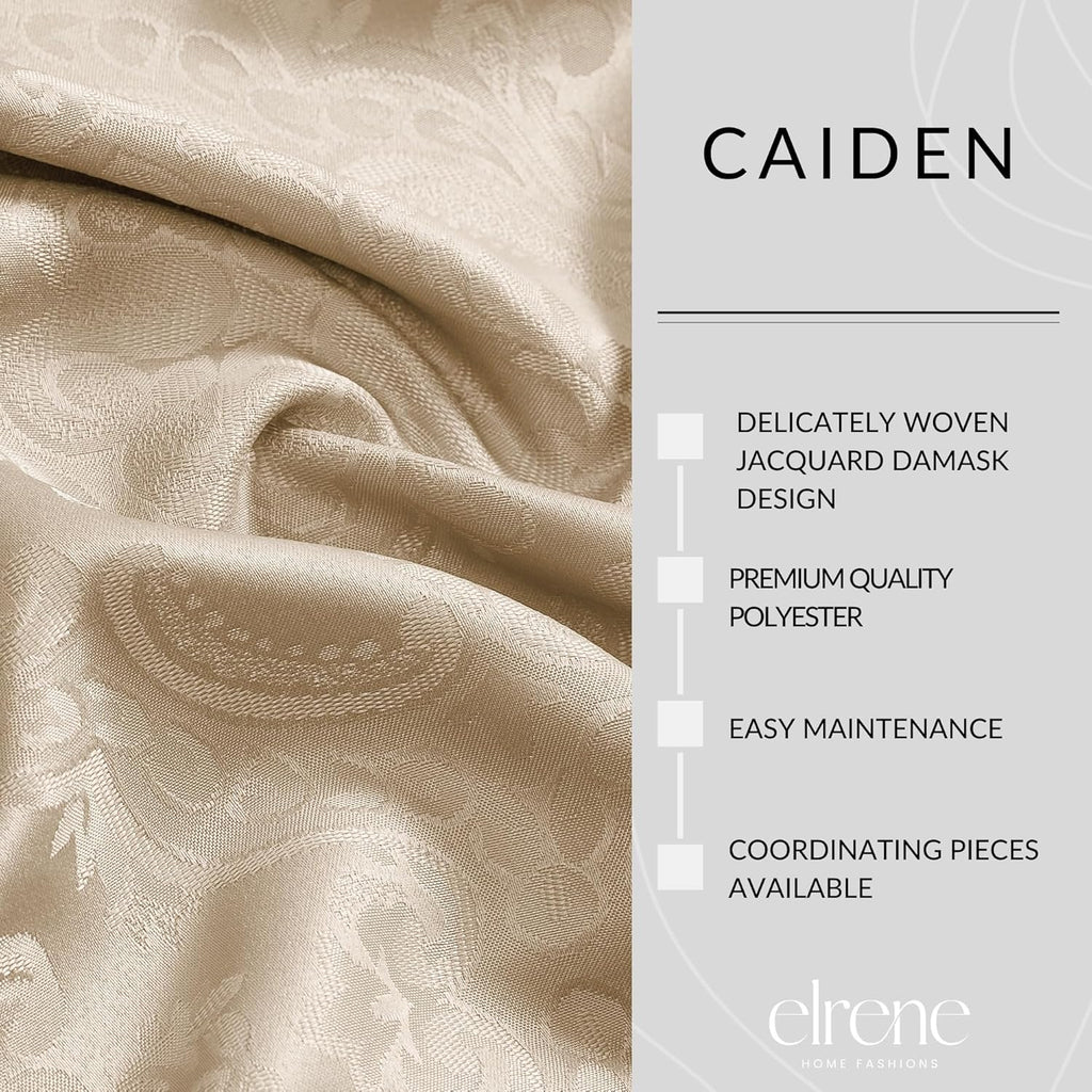 Home Fashions Caiden Elegance Damask Waterproof, Stain & Wrinkle Resistant Fabric Tablecloth, 60" x 