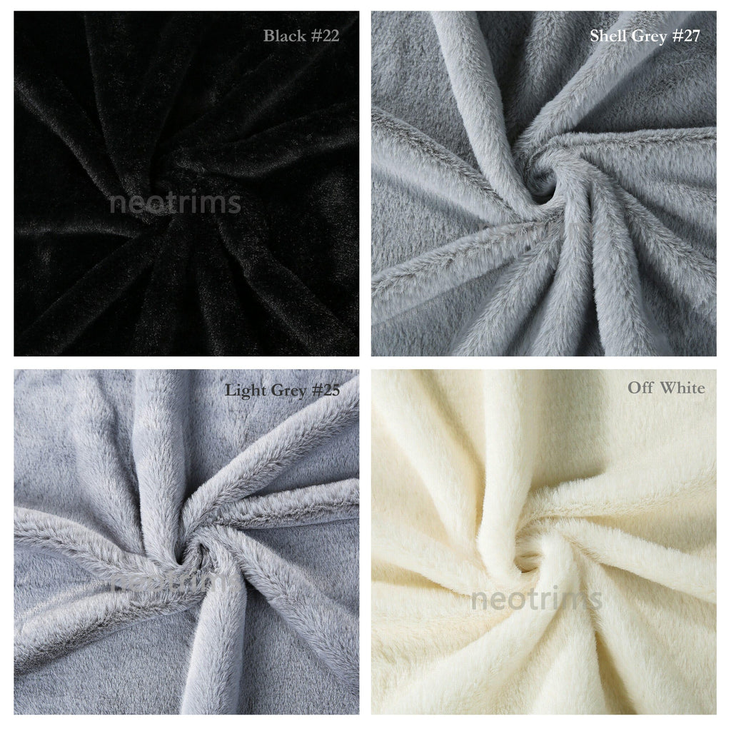Faux Fur Fabric Material, Soft Cuddly Luxury Handle, 22 Colours, 165cm Wide, Dusky, Bright & Natural Colours. 10mm