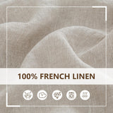 Linen World Linen Tablecloth,100% French Linen Natural Tablecloth 55" x 55" Inch,Washable Square Tab