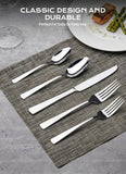 45-Piece Flatware Sets, Silverware Set for 8, Durable Stainless Steel Tableware in Ergonomic Design Size and Weight