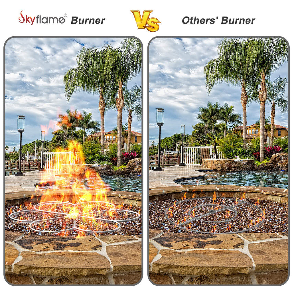 36-Inch Fire Pit Burner, 304 Stainless Steel