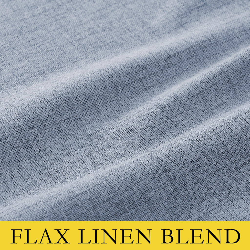 100% Blackout Curtains 78 inches Long 2 Panels, Stone Blue