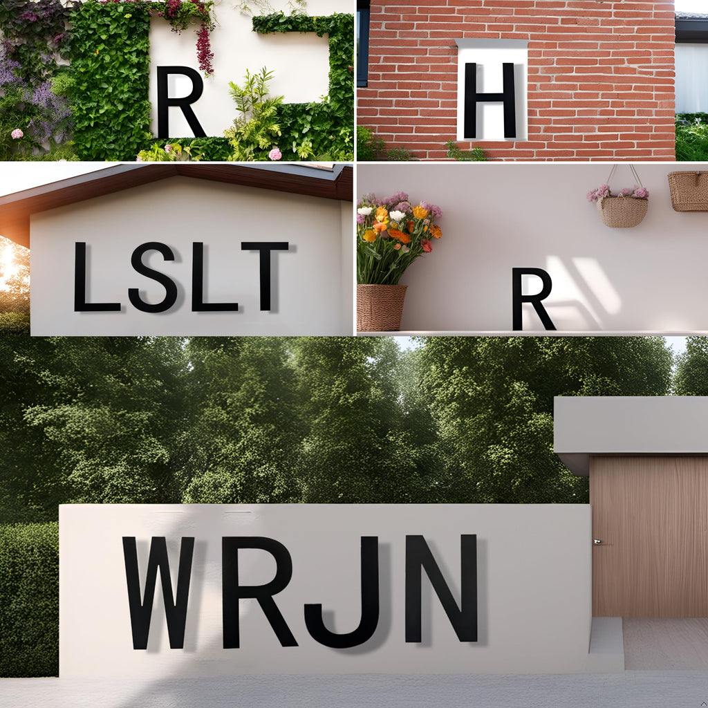 Modern House Letters for Outside-12 Inch High Stainless Steel Home Address Letter/Floating Appearance/Easy to