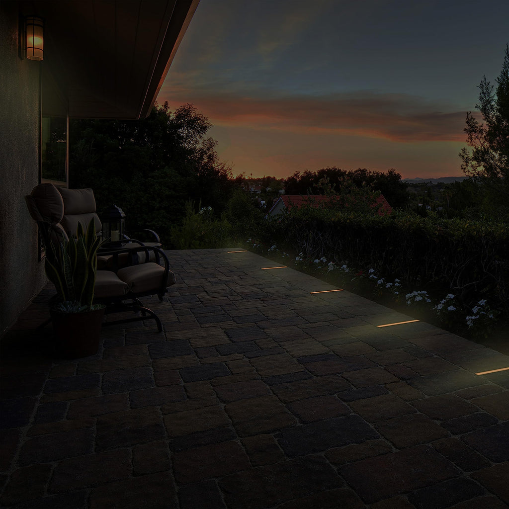 Paver Light Slim 0.5x8 Inch (0.55x7.87), 2700K Warm White, Glare-Free Linear Lighting for Driveways, Walkways