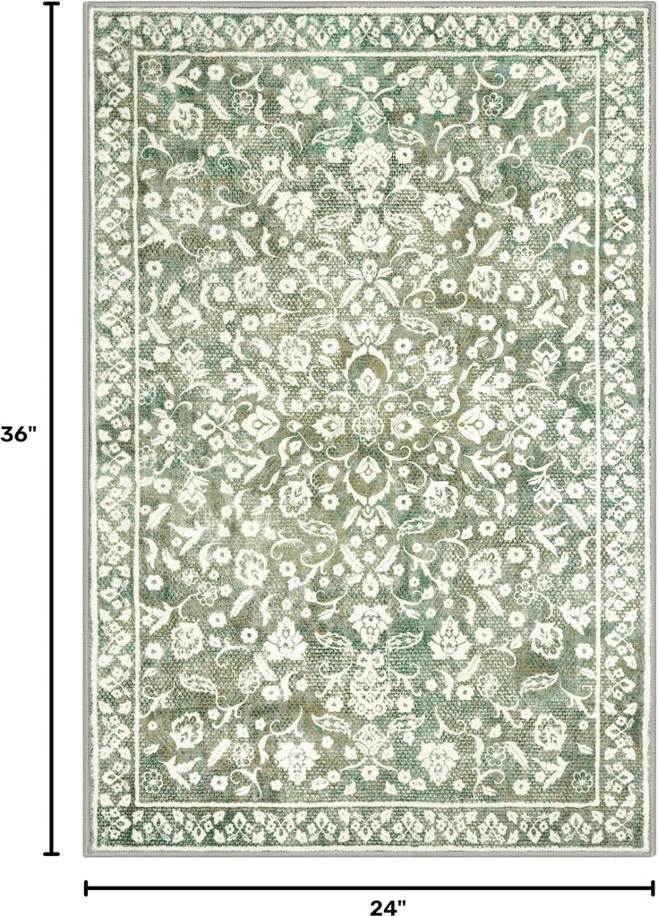 Vintage Washable Entryway Rug Small Area Rug Non Slip Door Mat