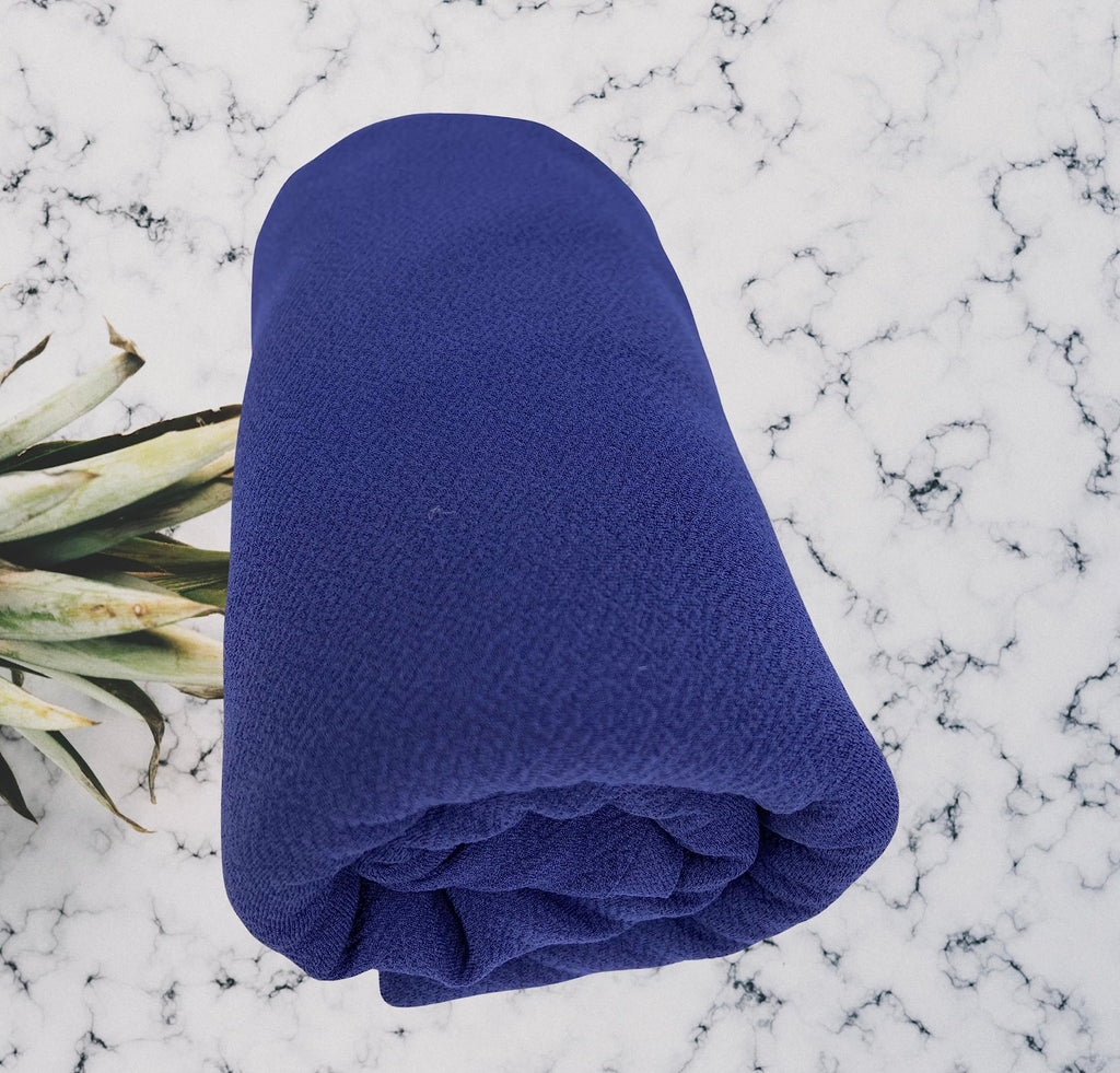 Double Knit Liverpool Spandex Stretch Fabric Navy, 2 Yards