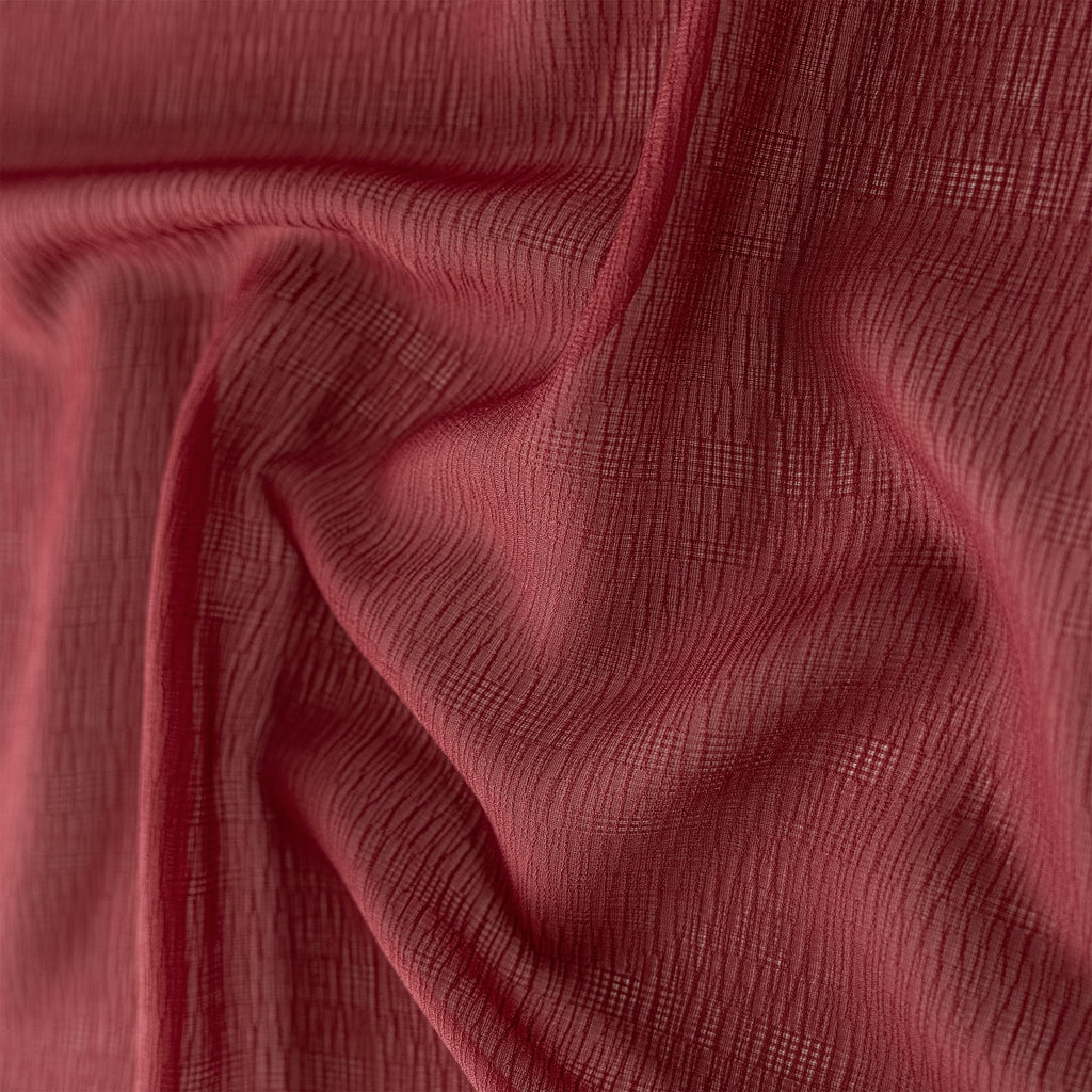 Red Pinch Pleat Sheer Curtains 90 Inch Length with Hooks 2 Panels