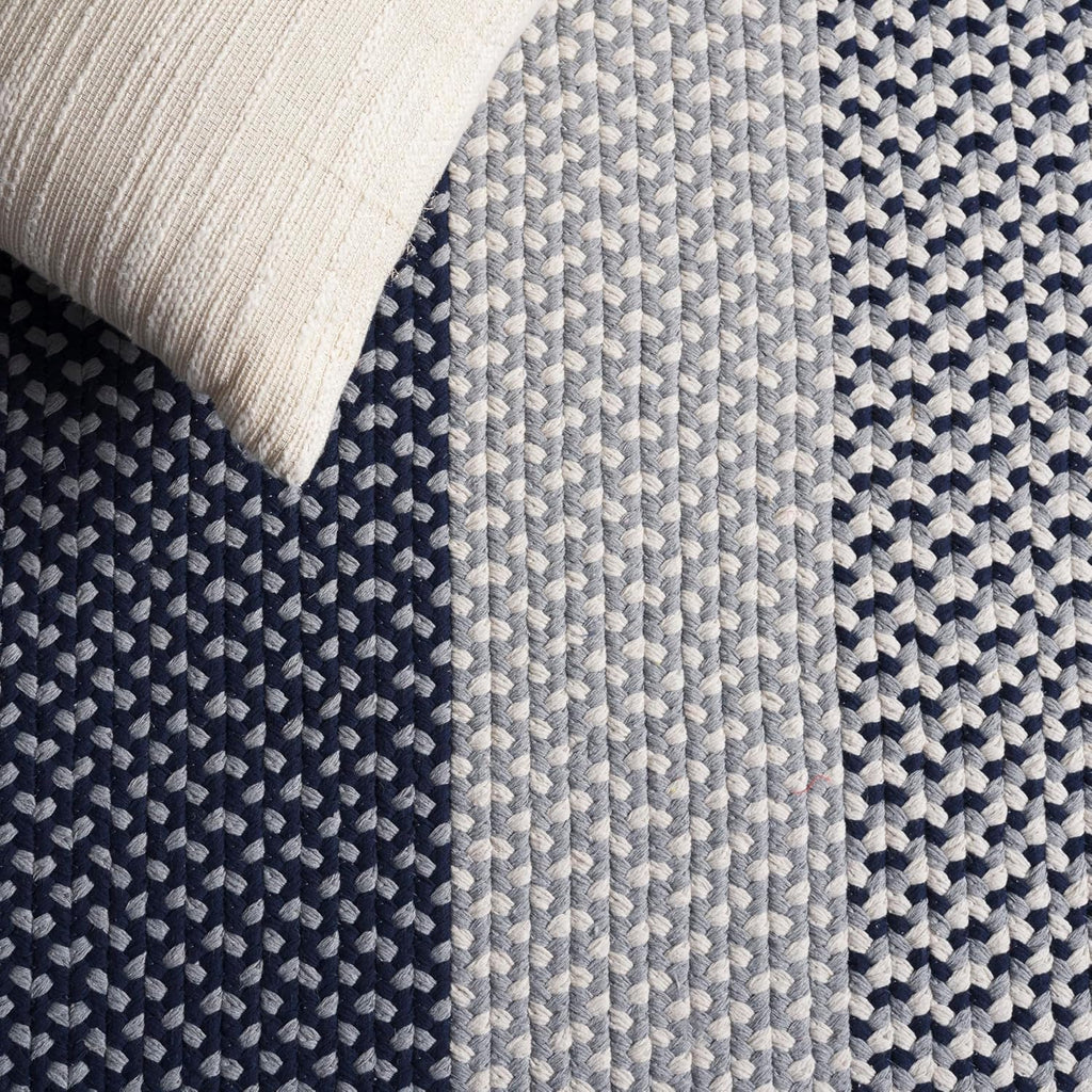 Braided Oval Rug 5x8, Grey & Blue BRA822F