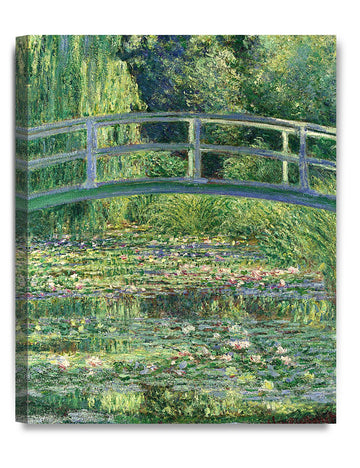 Claude Monet Canvas Wall Art, Water Lilies and Bridge, 20x16''