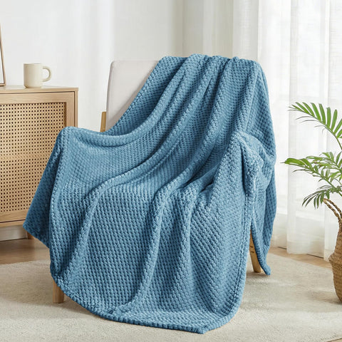 Fleece Throw Blanket Extra Large, Super Soft and Warm Blankets, Cozy, Fuzzy and Lightweight (Slate Blue, 50x70 Inches)