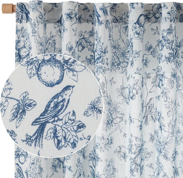 Floral Curtains Green Eden Blackout 50W x 96L 2 Panels