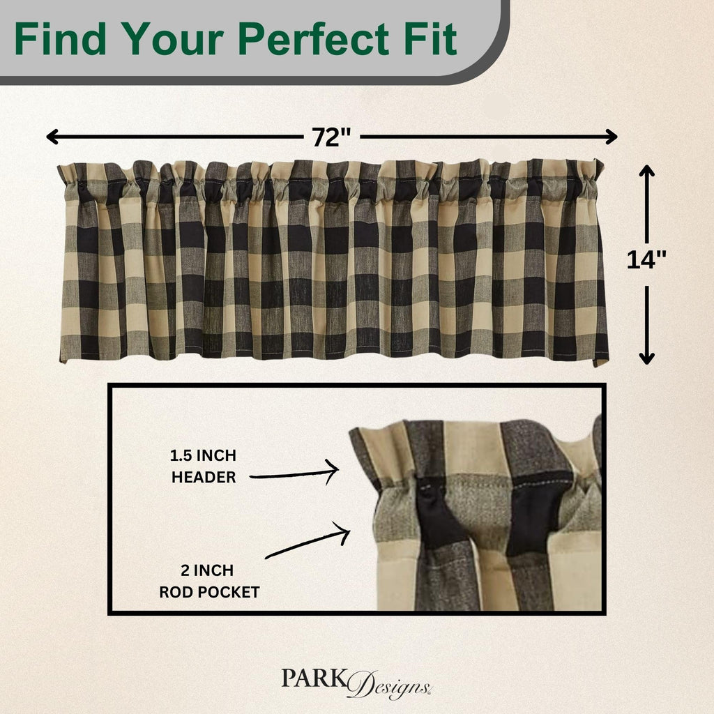 Wicklow Buffalo Check Valance
