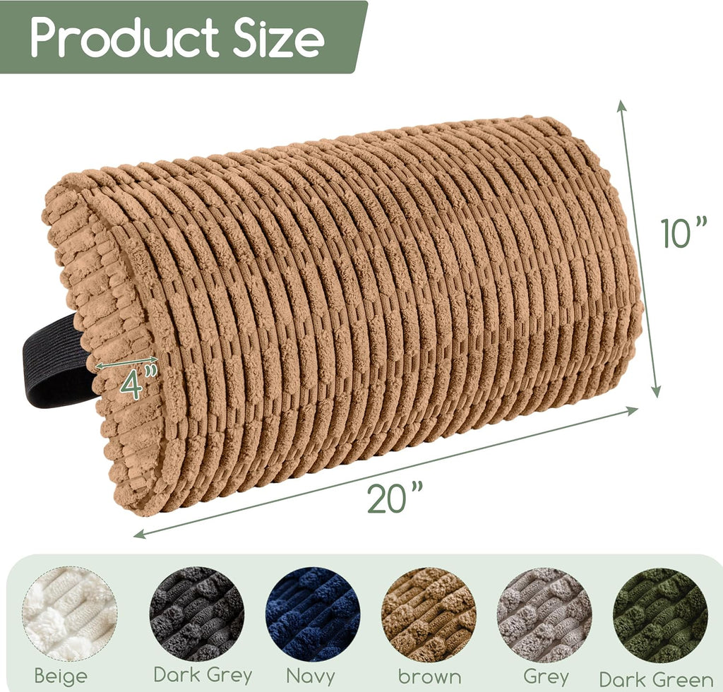 Lumbar Support Pillow for Recliner Chair/Office Chair/Couch, Memory Foam Back Support Cushion with Adjustable Strap