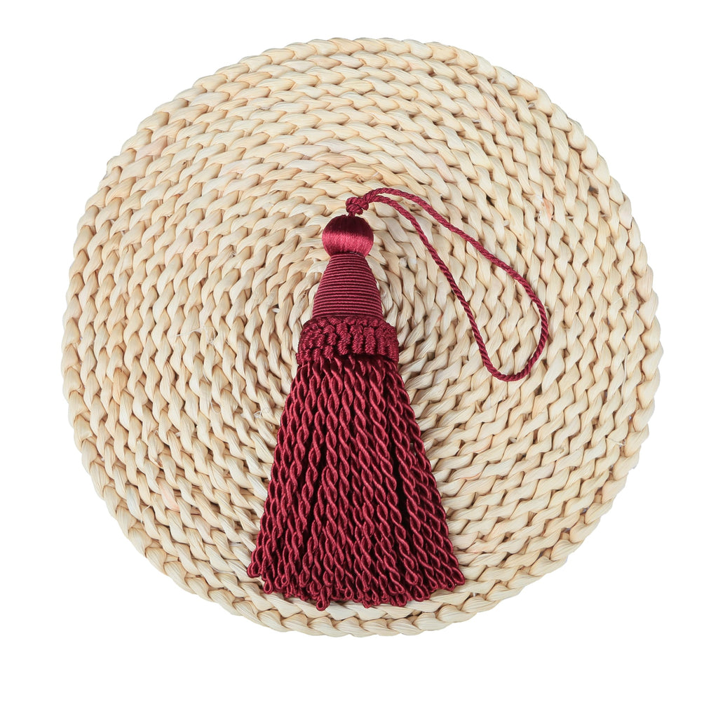 Tassels with Loops, DIY Decorative Tassel,Red - 2 Pack
