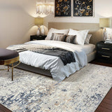 Area Rug Living Room Rugs - 8x10 Abstract Large Soft Indoor Washable Rug Neutral Modern Low Pile Carpet for Bedroom