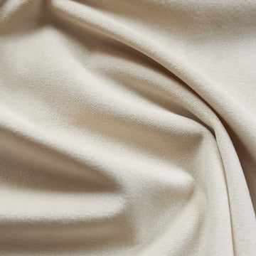 Solid Drapery/Upholstery Soft Velvet Fabric Color Beige by The Yard