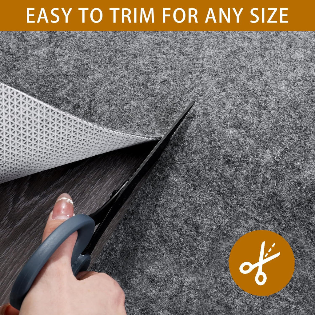 8x10 FT Non Slip Rug Pad Waterproof Cushioned Felt Rug Pad for Hardwood Floors 1/8" Thick Soft Carpet Pad - Set of 80
