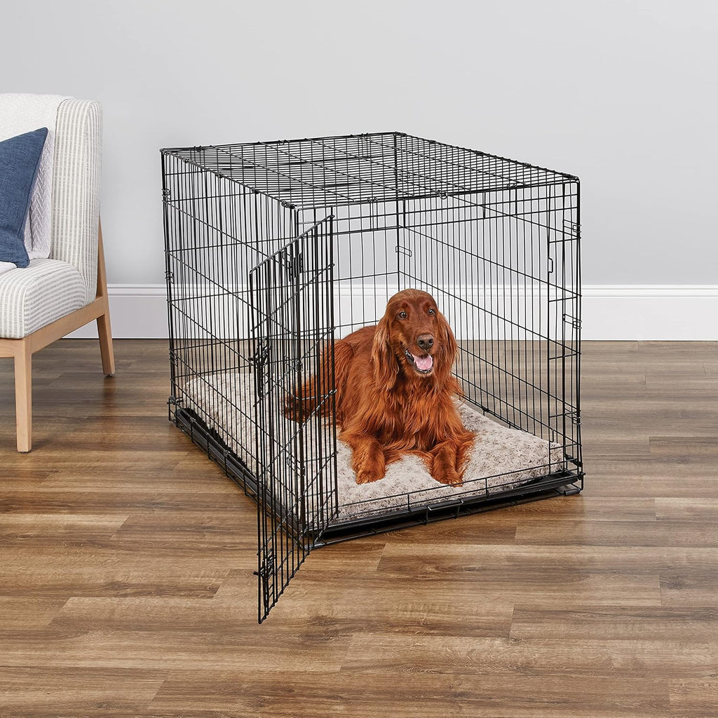 42-Inch iCrate for Large Breeds, 71-90 lbs, Single Door Folding Dog Crate with Divider Panel