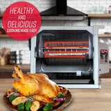 Digital Rotisserie Oven, Platinum Digital Design, Large Capacity (12lbs) Countertop Oven, Multi-Purpose Basket for