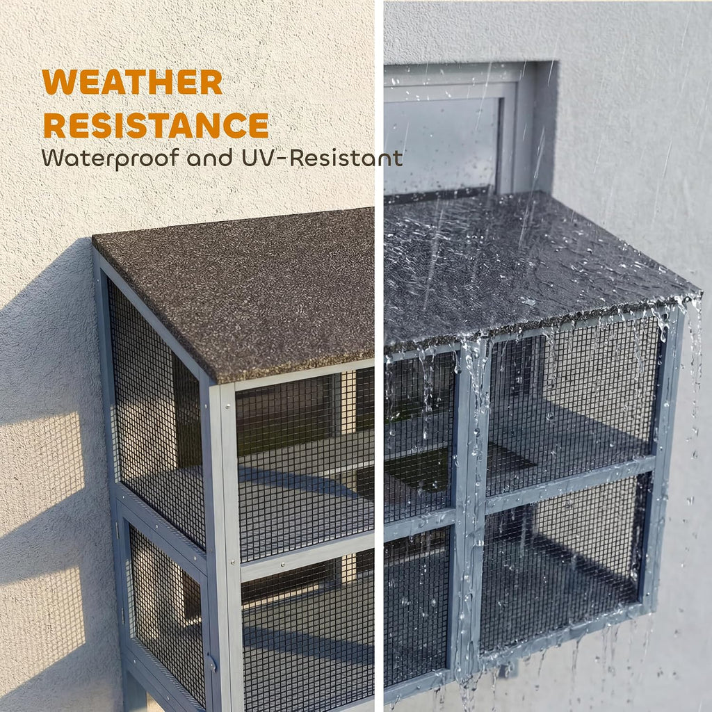 Cat Catio Expandable Window Box Enclosure, All Weather Use, 39" L