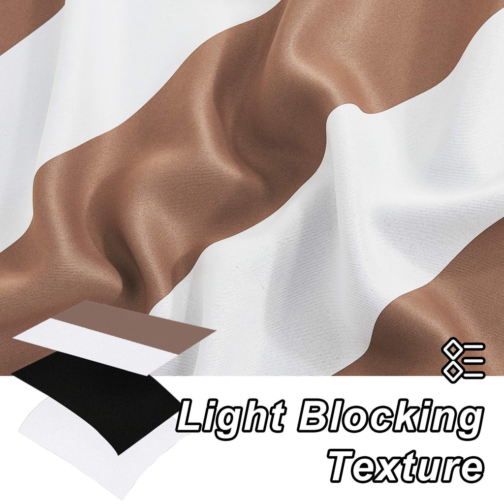 2 Panels Outdoor Curtains Waterproof Extra Long 108" Length, Thermal Insulated Rustproof Grommet Blackout Drapes Tan