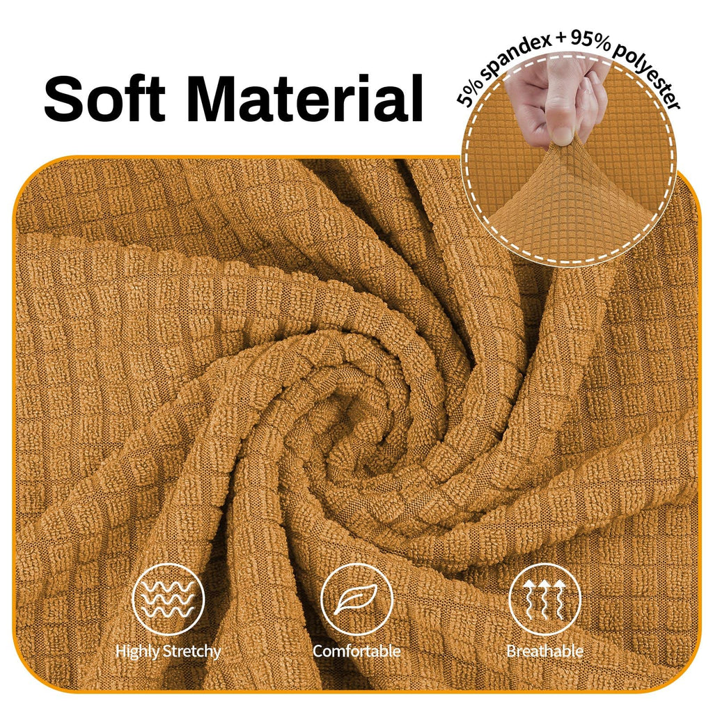 Stretch Couch Covers Washable, loveseat Cover Slipcovers, Golden