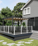 10x13 ft Aluminum Pergola, Outdoor Metal Pergola with Adjustable Canopy