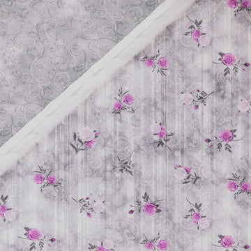 Double Faced Quilted Cotton, Elegance Lt Grey