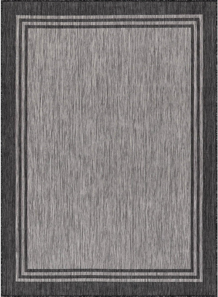 Bordered Outdoor Rug 5x7 Washable Outside Carpet for Indoor Patio Porch Waterproof Easy Cleaning Non