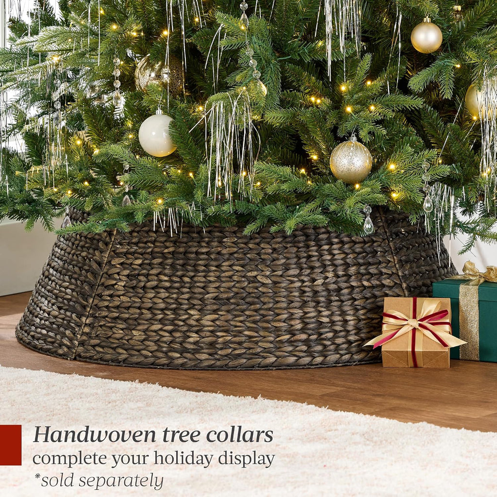 Full Aspen Christmas Tree, Pre-lit Realistic Noble Fir w/ 1,800 Glowing Micro LED Lights, in-1 White &