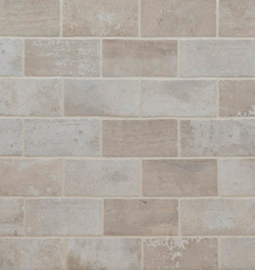 Porcelain Subway Floor & Wall Tile | Capella Ivory Brick | 5" x 10"