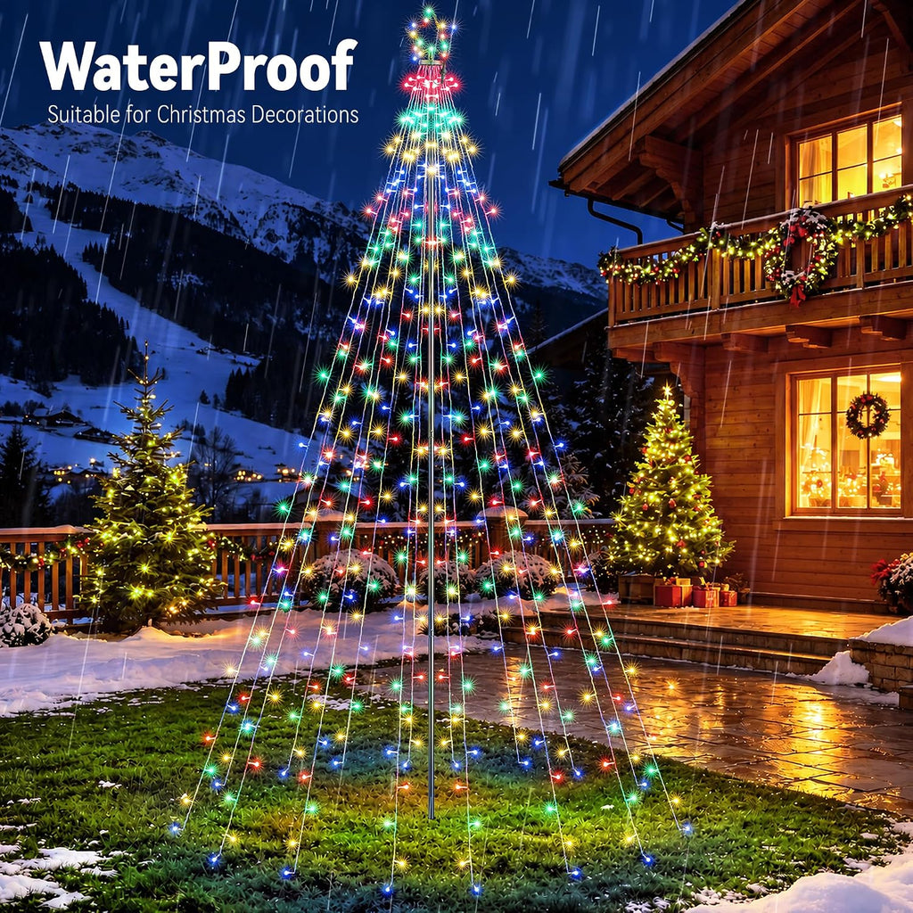 10Ft Color Changing Christmas Tree Lights - Warm to Multicolor