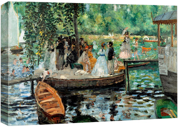 La Grenouillere by Pierre-Auguste Renoir - Canvas Print Wall Art Famous Oil Painting Reproduction - 16" x 24"