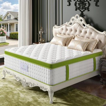 King Size Mattress 12 Inch, Luxury Hotel King Hybrid Mattress in a Box | Gel Memory Foam & 7-Zone Pocket Springs