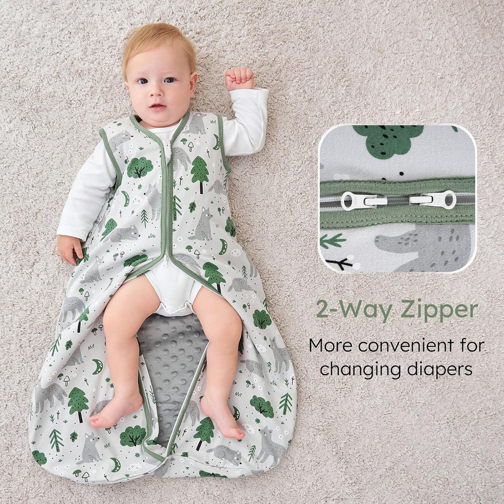 Baby Sleep Sack TOG 1.5 with Plush Dots Lining 2 Pack