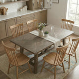 63“ Dining Table for 4 6 People Solid Wood Pine Dining Room Table Triangle Reinforced Base Rectangular Farmhouse