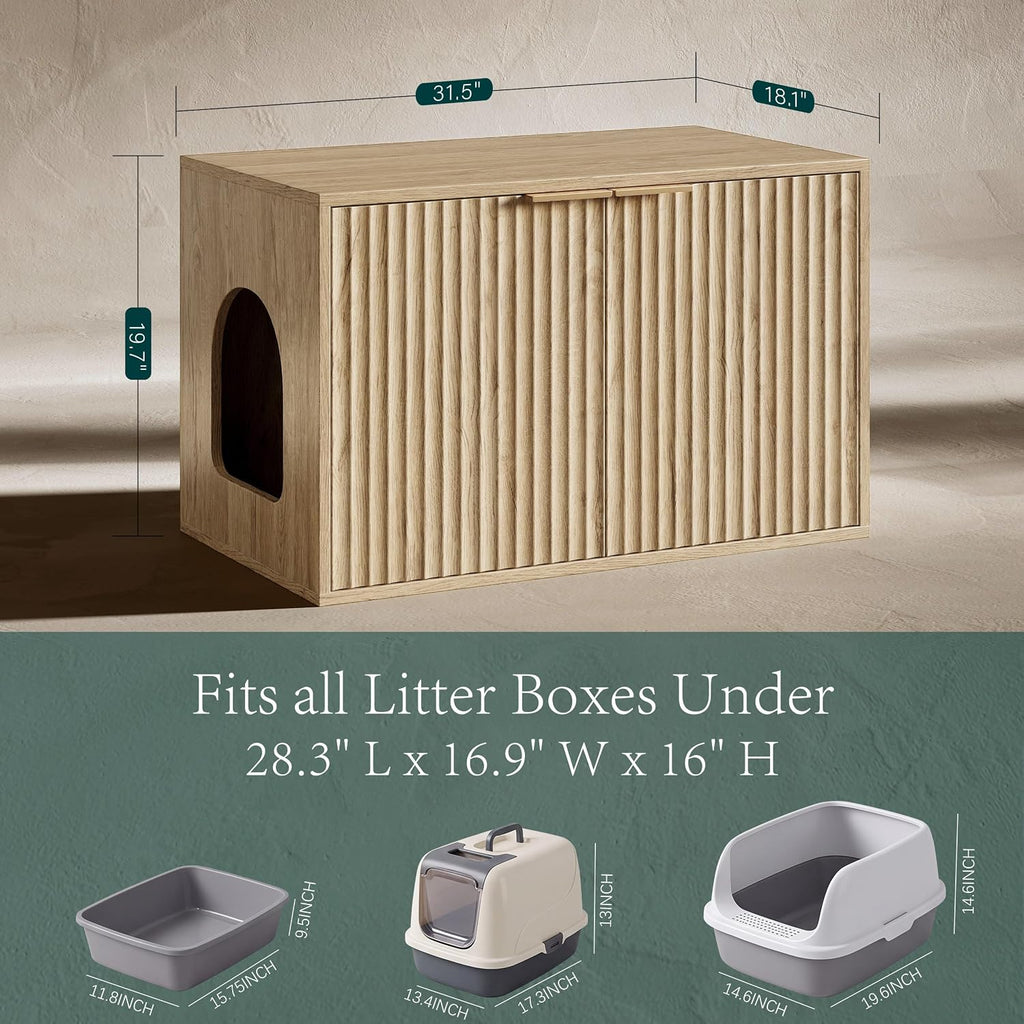 31.5" Cat Litter Box Enclosure Furniture
