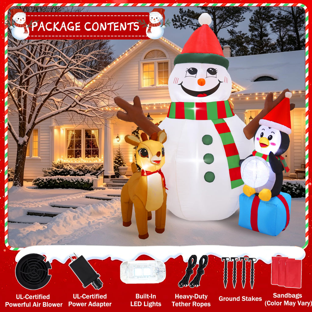6.1FT Christmas Snowman Inflatables Decoration