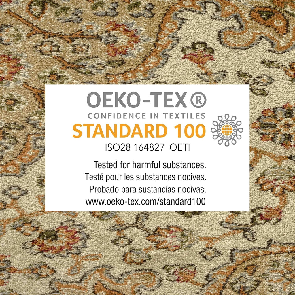 Dynamix Royalty Medallion Traditional Area Rug, Beige/Ivory, 5'2"x7'2"